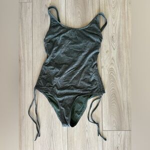 Xhilaration Women's Size S Bathing suit Silver Glitter
